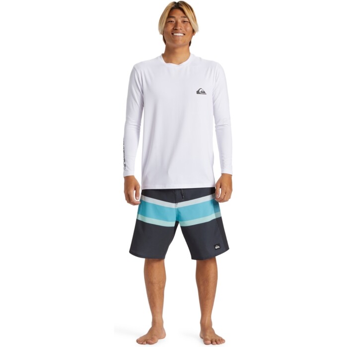 2024 Quiksilver Hombres Camiseta De Manga Larga Everyday Surf AQYWR03154 - White